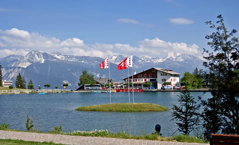 Vue réelle de Crans-Montana